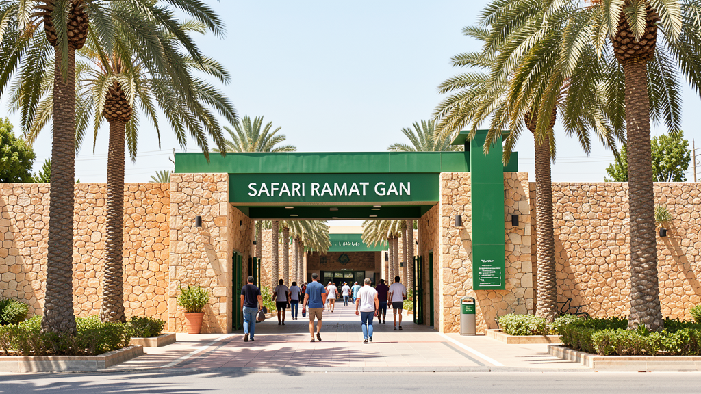 Safari entrance with visitors